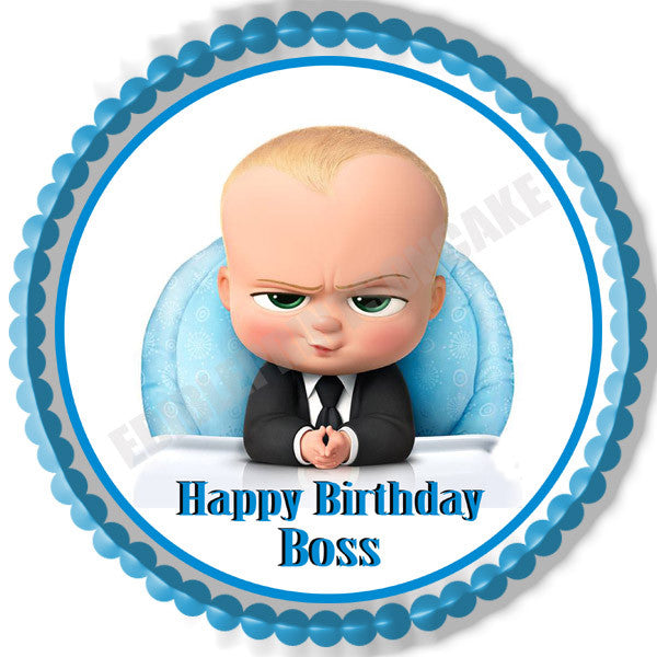 The Boss Baby - Edible Birthday Cake Topper OR Cupcake Topper, Decor
