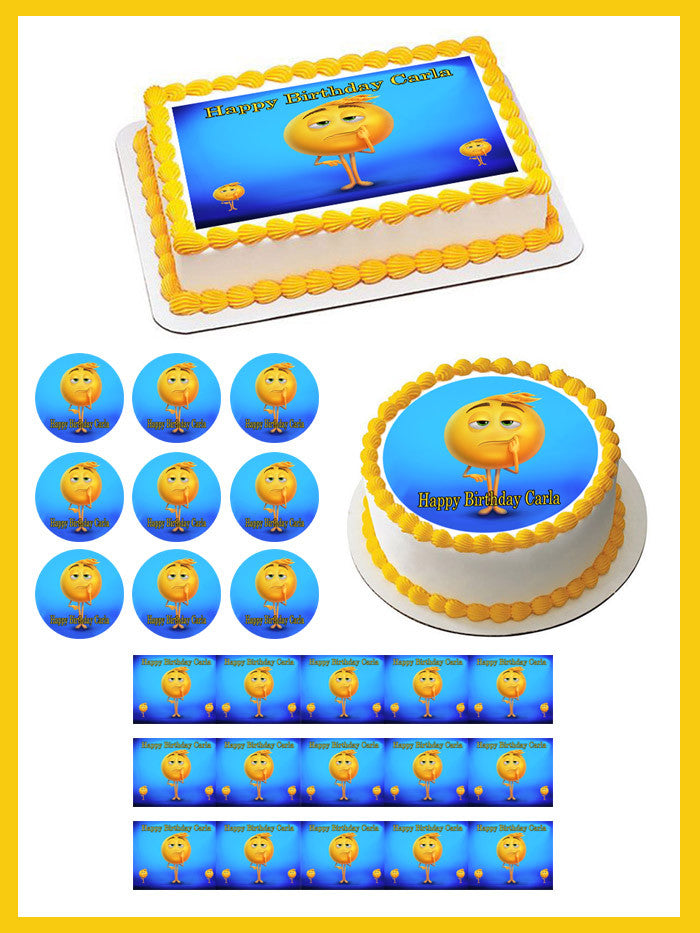 The Emoji Movie - Edible Cake Topper OR Cupcake Topper, Decor