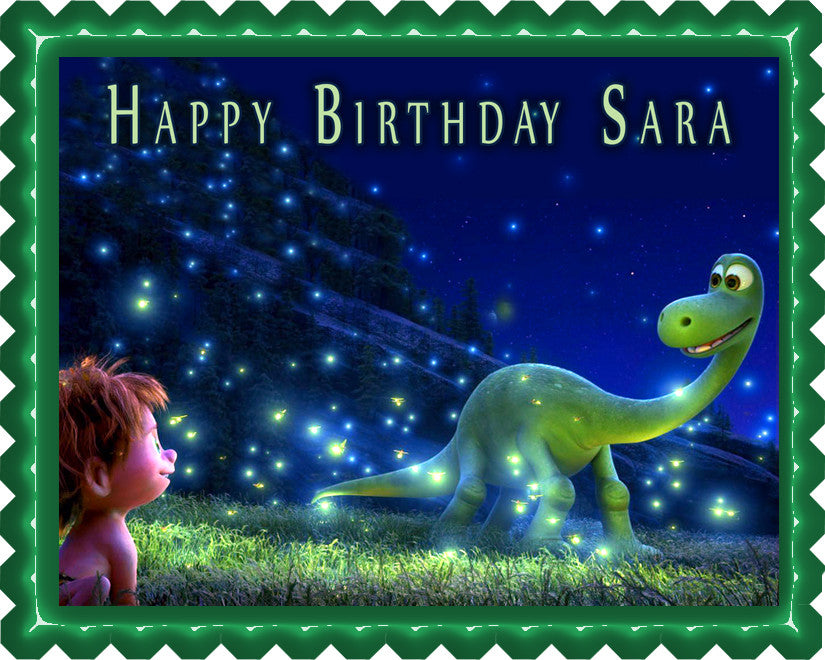 The Good Dinosaur Edible Birthday Cake Topper OR Cupcake Topper, Decor - Edible Prints On Cake (Edible Cake &Cupcake Topper)