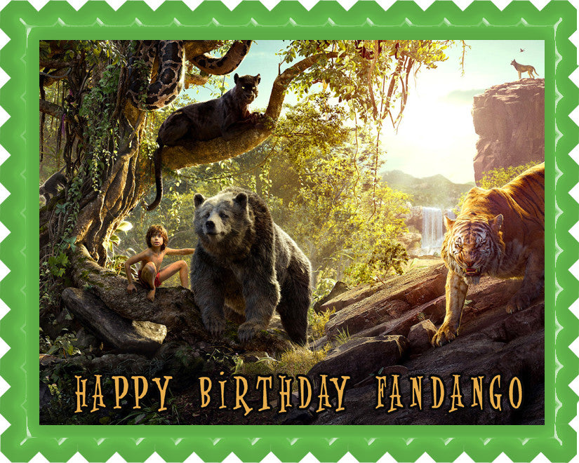 The Jungle Book Movie 1 Edible Birthday Cake Topper OR Cupcake Topper, Decor - Edible Prints On Cake (Edible Cake &Cupcake Topper)