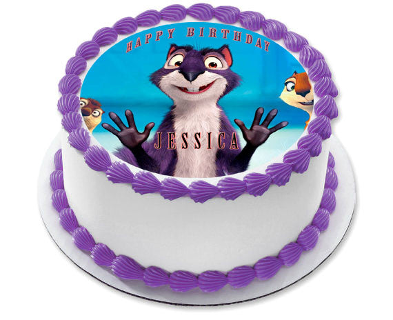 The Nut Job Movie - Edible Cake Topper OR Cupcake Topper, Decor