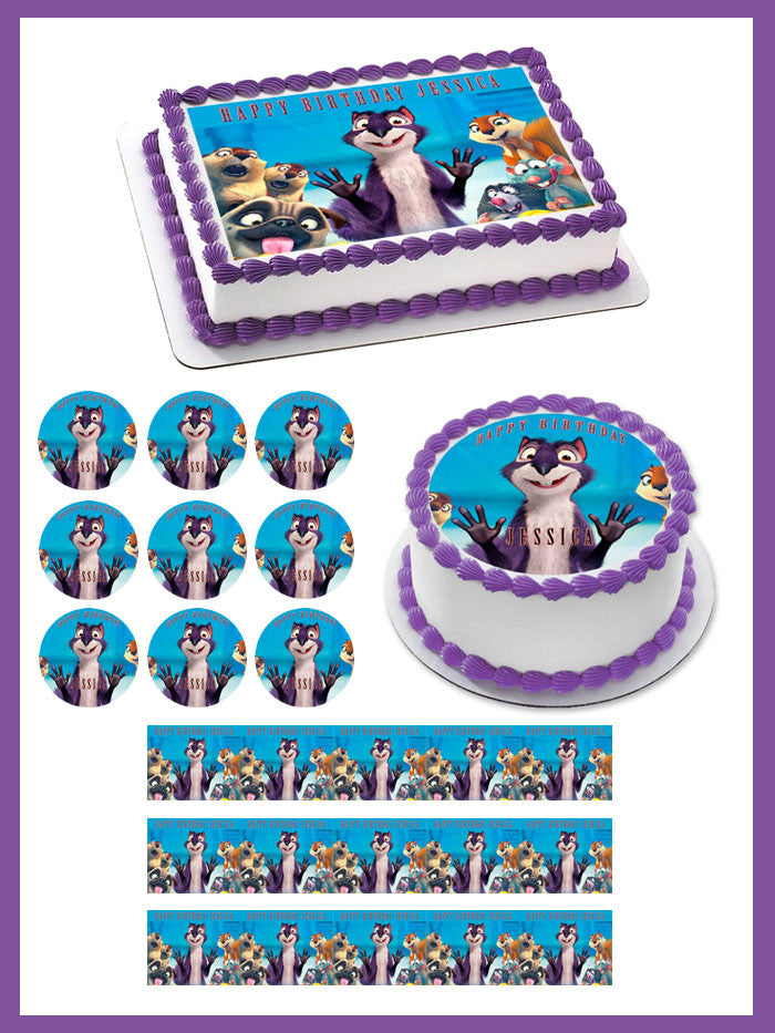 The Nut Job Movie - Edible Cake Topper OR Cupcake Topper, Decor