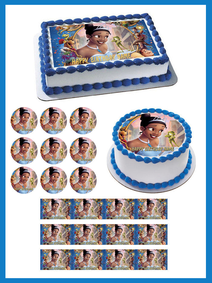 THE PRINCESS AND THE FROG - Edible Cake Topper OR Cupcake Topper, Decor