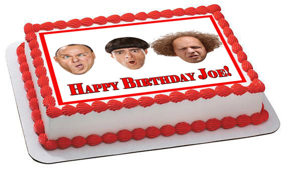 The Three Stooges 1 Edible Birthday Cake Topper OR Cupcake Topper, Decor - Edible Prints On Cake (Edible Cake &Cupcake Topper)