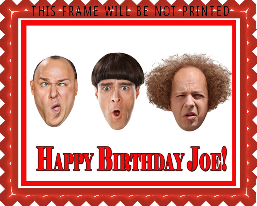 The Three Stooges (Nr1) - Edible Cake Topper OR Cupcake Topper, Decor