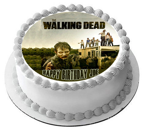 The Walking Dead 3 Edible Birthday Cake Topper OR Cupcake Topper, Decor - Edible Prints On Cake (Edible Cake &Cupcake Topper)
