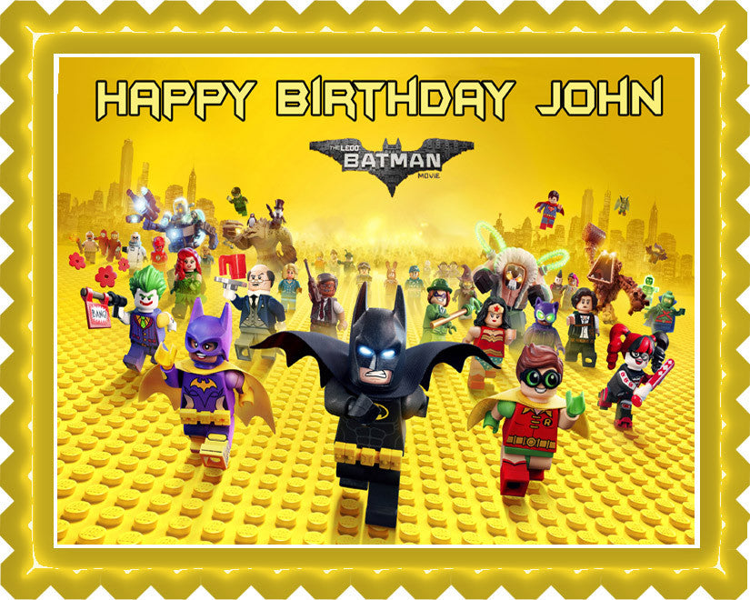 The lego batman movie - Edible Cake Topper OR Cupcake Topper
