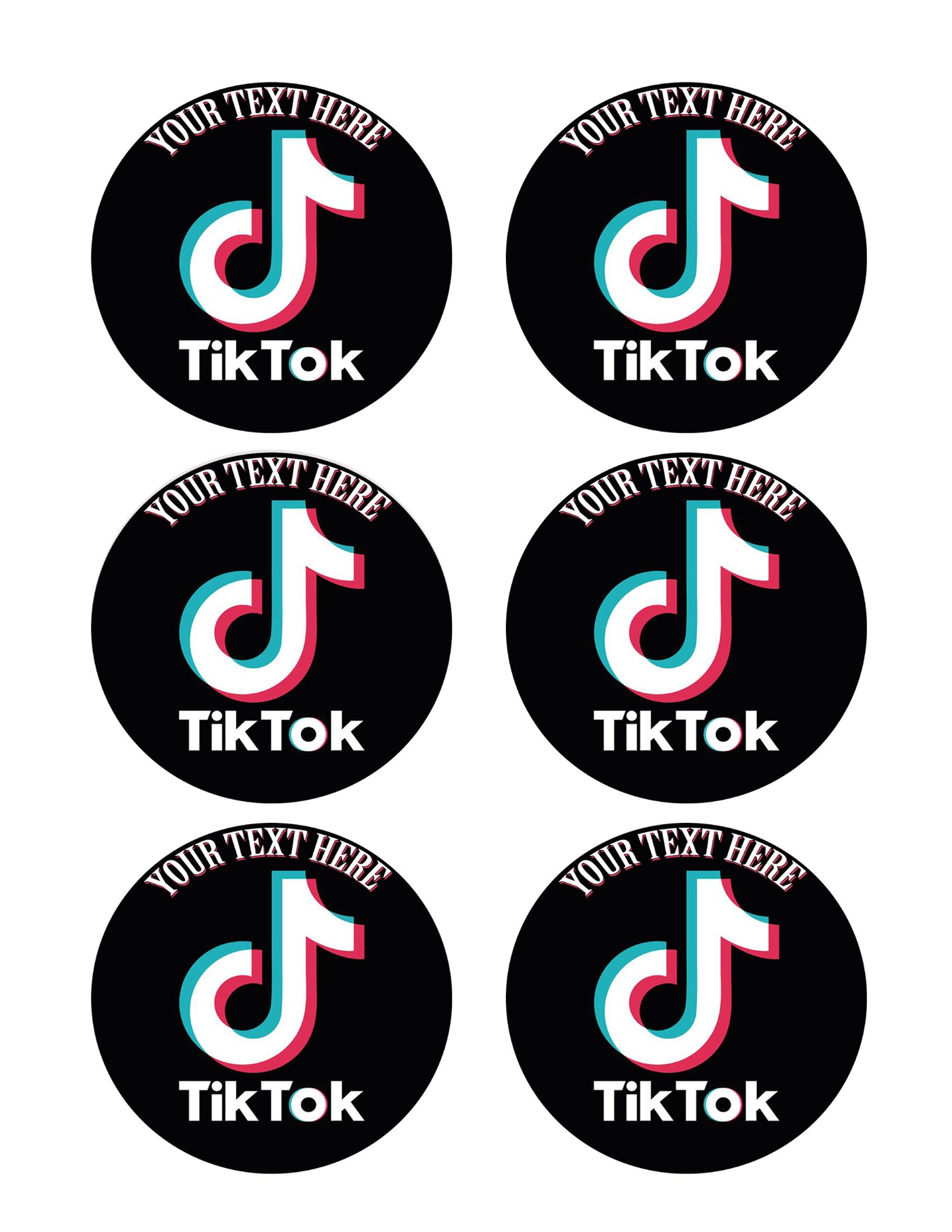 Tic Toc - Edible Cake Topper, Cupcake Toppers, Strips
