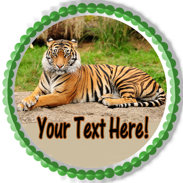 Tiger portrait - Edible Cake Topper, Cupcake Toppers, Strips