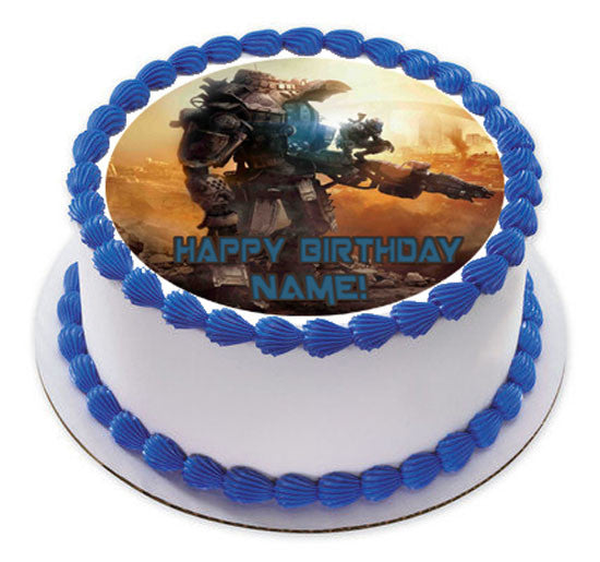 TITANFALL - Edible Birthday Cake Topper OR Cupcake Topper, Decor