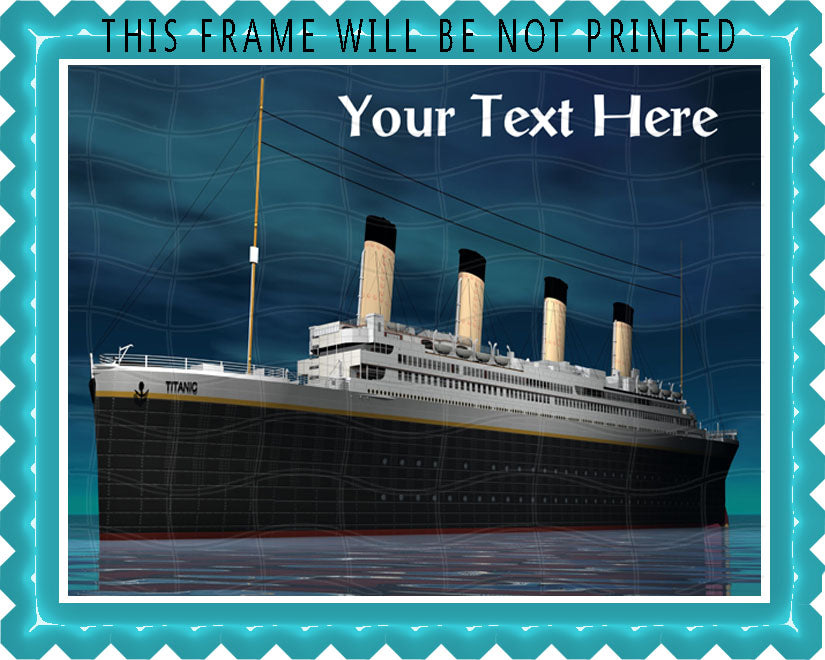 Titanic ship (Nr1) - Edible Cake Topper, Cupcake Toppers, Strips