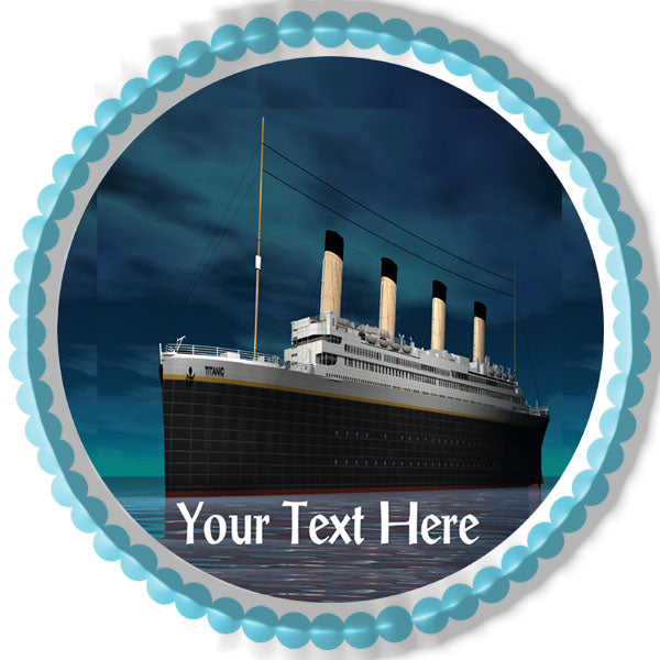 Titanic ship (Nr1) - Edible Cake Topper, Cupcake Toppers, Strips