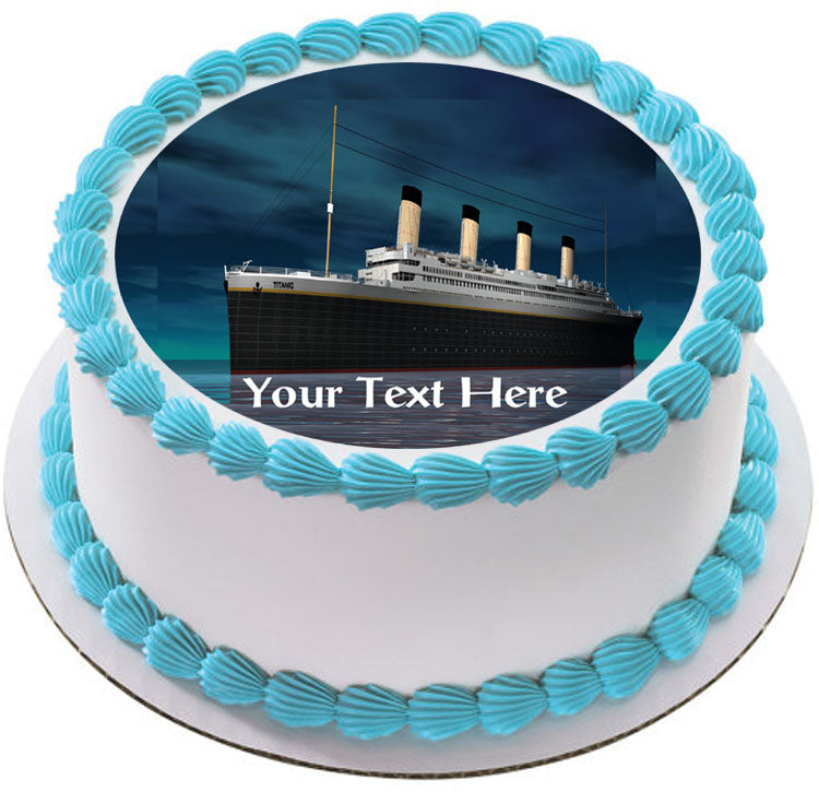Titanic ship (Nr1) - Edible Cake Topper, Cupcake Toppers, Strips