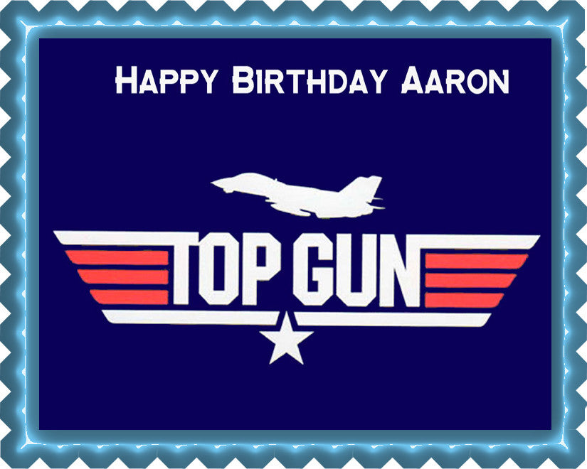 Top Gun - Edible Cake Topper OR Cupcake Topper, Decor