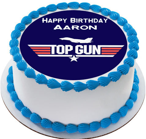 Top Gun - Edible Cake Topper OR Cupcake Topper, Decor