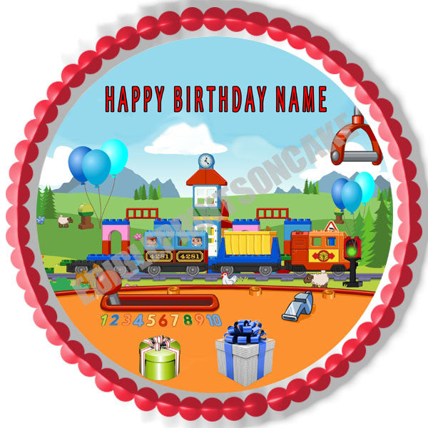 TRAIN For Children - Edible Cake Topper OR Cupcake Topper, Decor