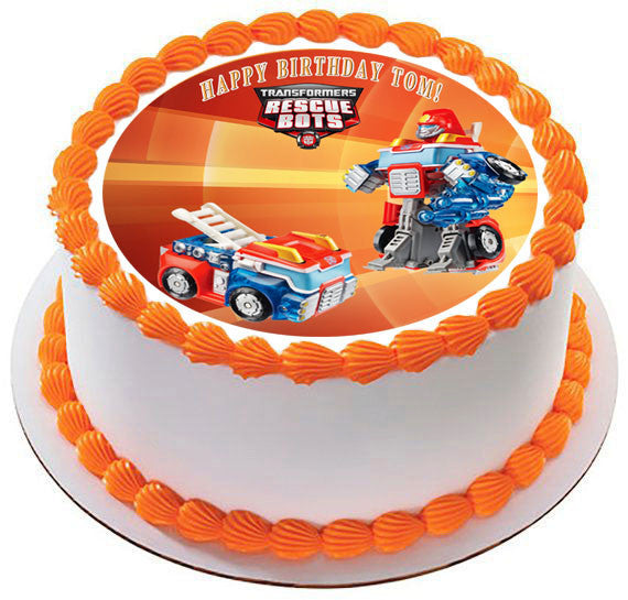Transformers Rescue Bots (Nr6) - Edible Cake Topper OR Cupcake Topper, Decor