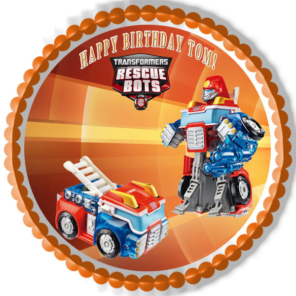 Transformers Rescue Bots (Nr6) - Edible Cake Topper OR Cupcake Topper, Decor