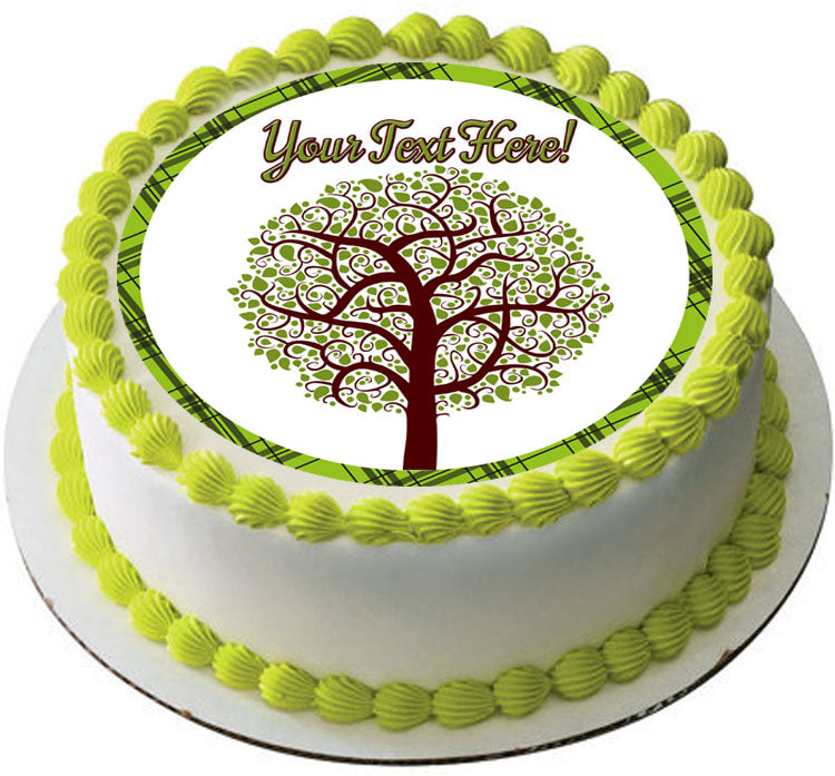 Tree Nature Symbol - Edible Cake Topper, Cupcake Toppers, Strips