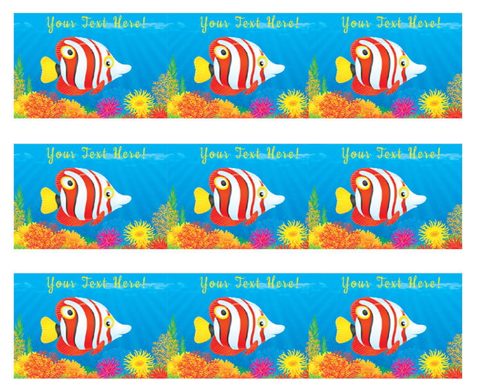 Tropical Fish - Edible Cake Topper, Cupcake Toppers, Strips