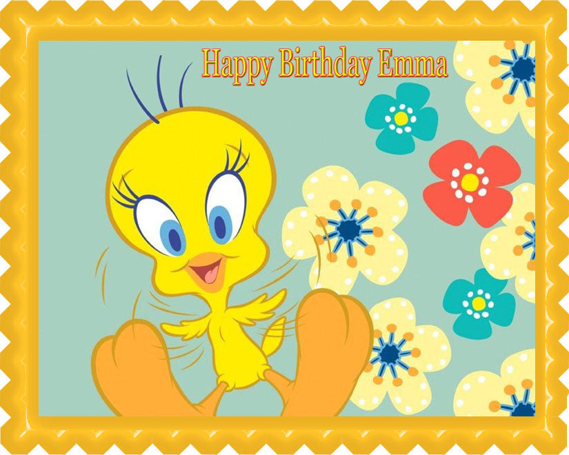 Tweety Bird - Edible Cake Topper OR Cupcake Topper, Decor