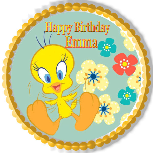 Tweety Bird - Edible Cake Topper OR Cupcake Topper, Decor