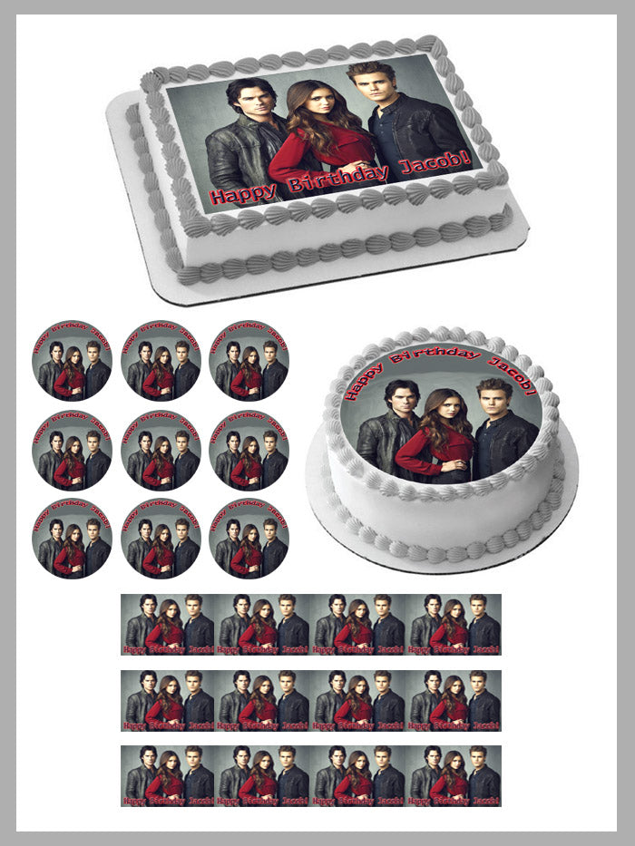 VAMPIRE DIARIES - Edible Cake Topper OR Cupcake Topper, Decor
