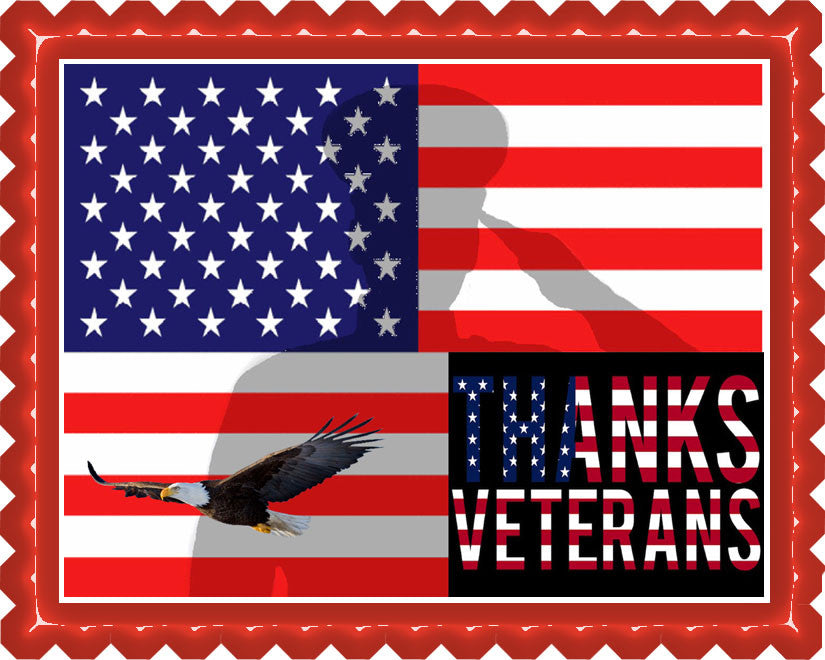 Veterans Day (Nr2) - Edible Birthday Cake Topper OR Cupcake Topper, Decor