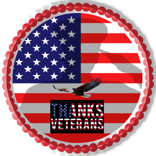 Veterans Day (Nr2) - Edible Birthday Cake Topper OR Cupcake Topper, Decor