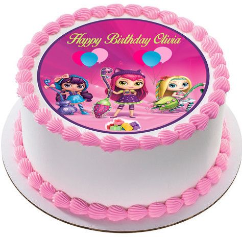 Little Charmers Edible Birthday Cake Topper OR Cupcake Topper, Decor - Edible Prints On Cake (Edible Cake &Cupcake Topper)