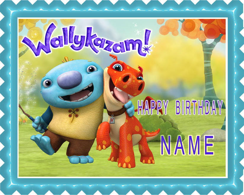 Wallykazam Edible Birthday Cake Topper OR Cupcake Topper, Decor
