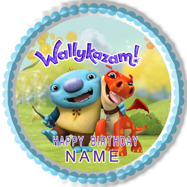 Wallykazam Edible Birthday Cake Topper OR Cupcake Topper, Decor
