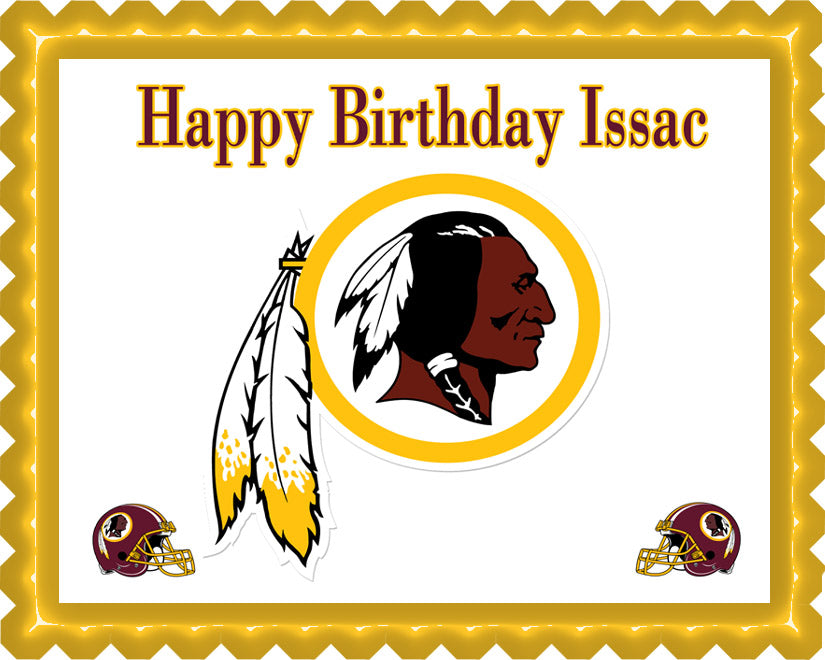 Washington Redskins - Edible Cake Topper OR Cupcake Topper, Decor