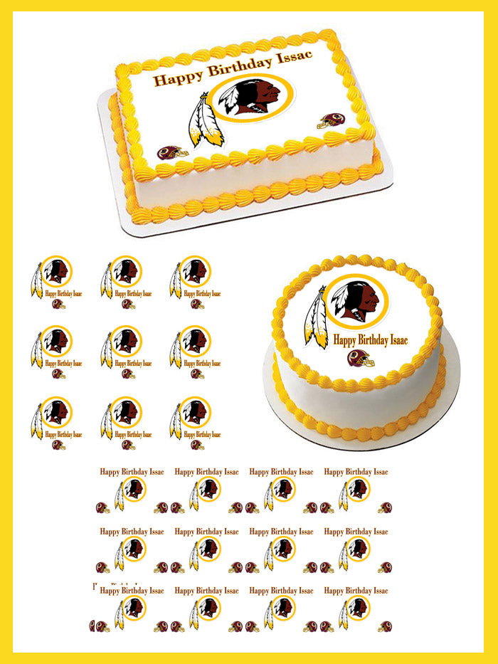 Washington Redskins - Edible Cake Topper OR Cupcake Topper, Decor