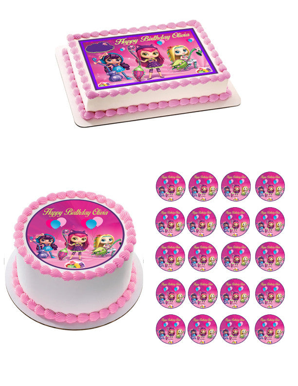 Little Charmers Edible Birthday Cake Topper OR Cupcake Topper, Decor - Edible Prints On Cake (Edible Cake &Cupcake Topper)
