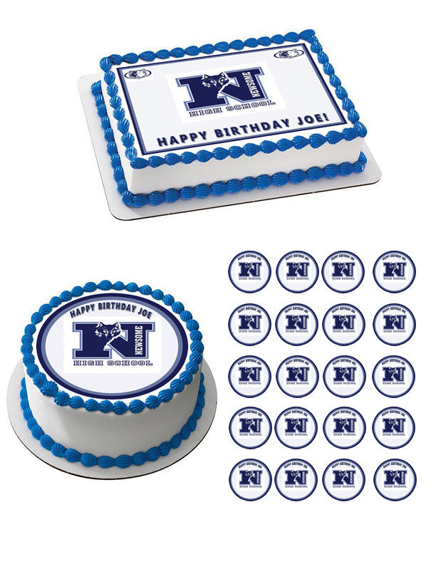 Newsome High School Time Edible Birthday Cake Topper OR Cupcake Topper, Decor - Edible Prints On Cake (Edible Cake &Cupcake Topper)
