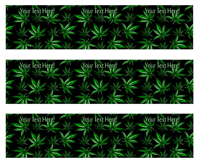 Weed Leaf - Edible Cake Topper, Cupcake Toppers, Strips