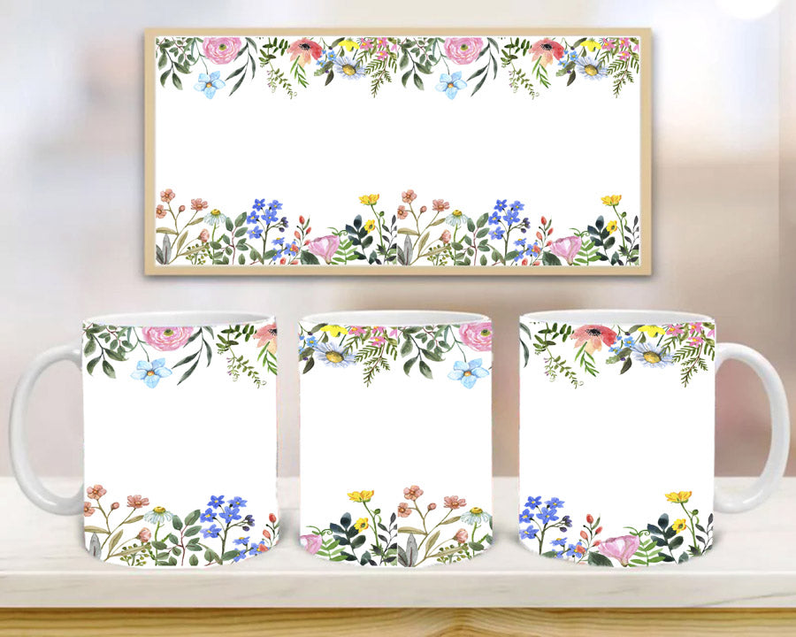 Wild Flowers I Mugs, Coffee Mug, Birthday Gift, Custom Mug Gift for Mom, Anniversary Gift for Her/Him, Valentine's day gifts