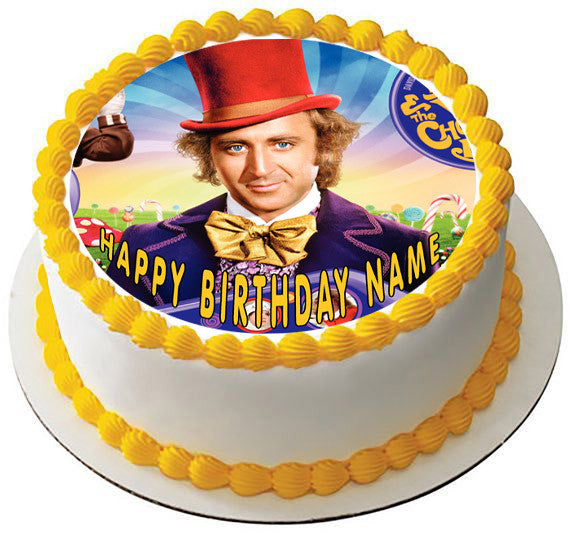 Willy Wonka - Edible Cake Topper OR Cupcake Topper, Decor