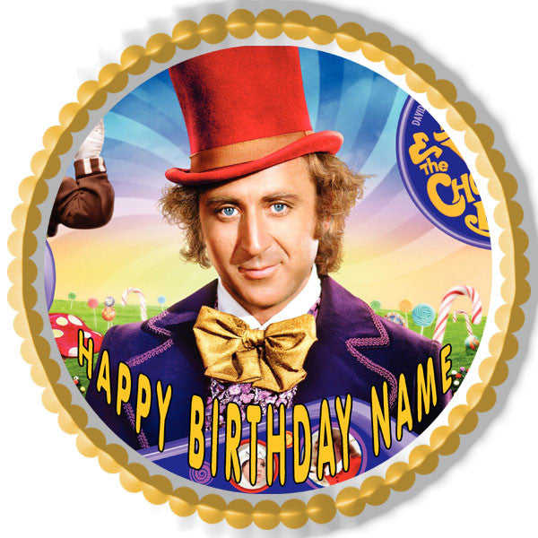 Willy Wonka - Edible Cake Topper OR Cupcake Topper, Decor