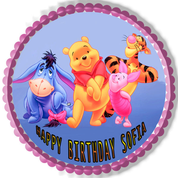 Winnie Pooh (Nr2) - Edible Cake Topper OR Cupcake Topper, Decor