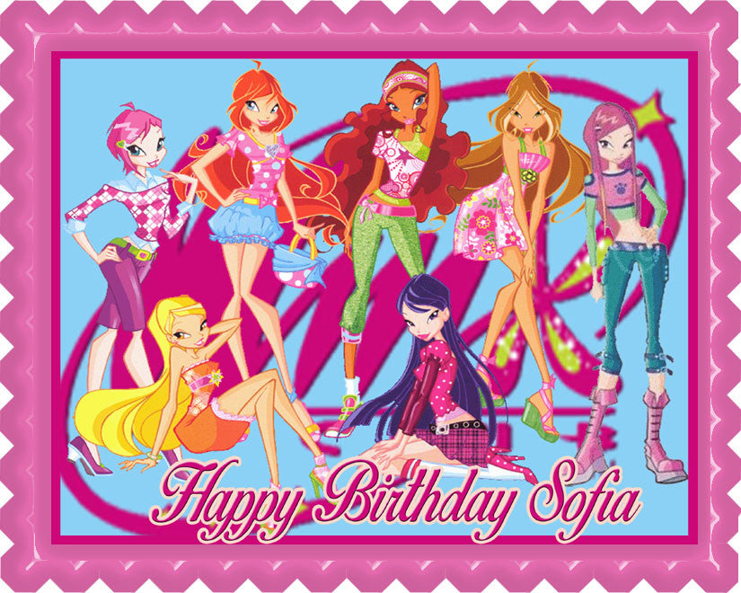 Winx Club - Edible Cake Topper OR Cupcake Topper, Decor