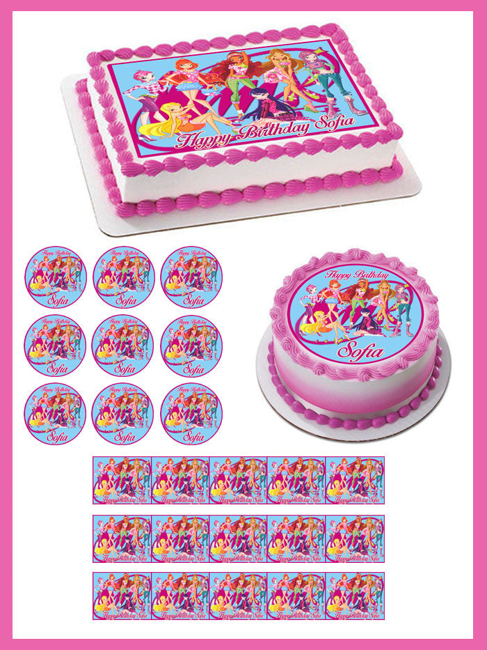 Winx Club - Edible Cake Topper OR Cupcake Topper, Decor