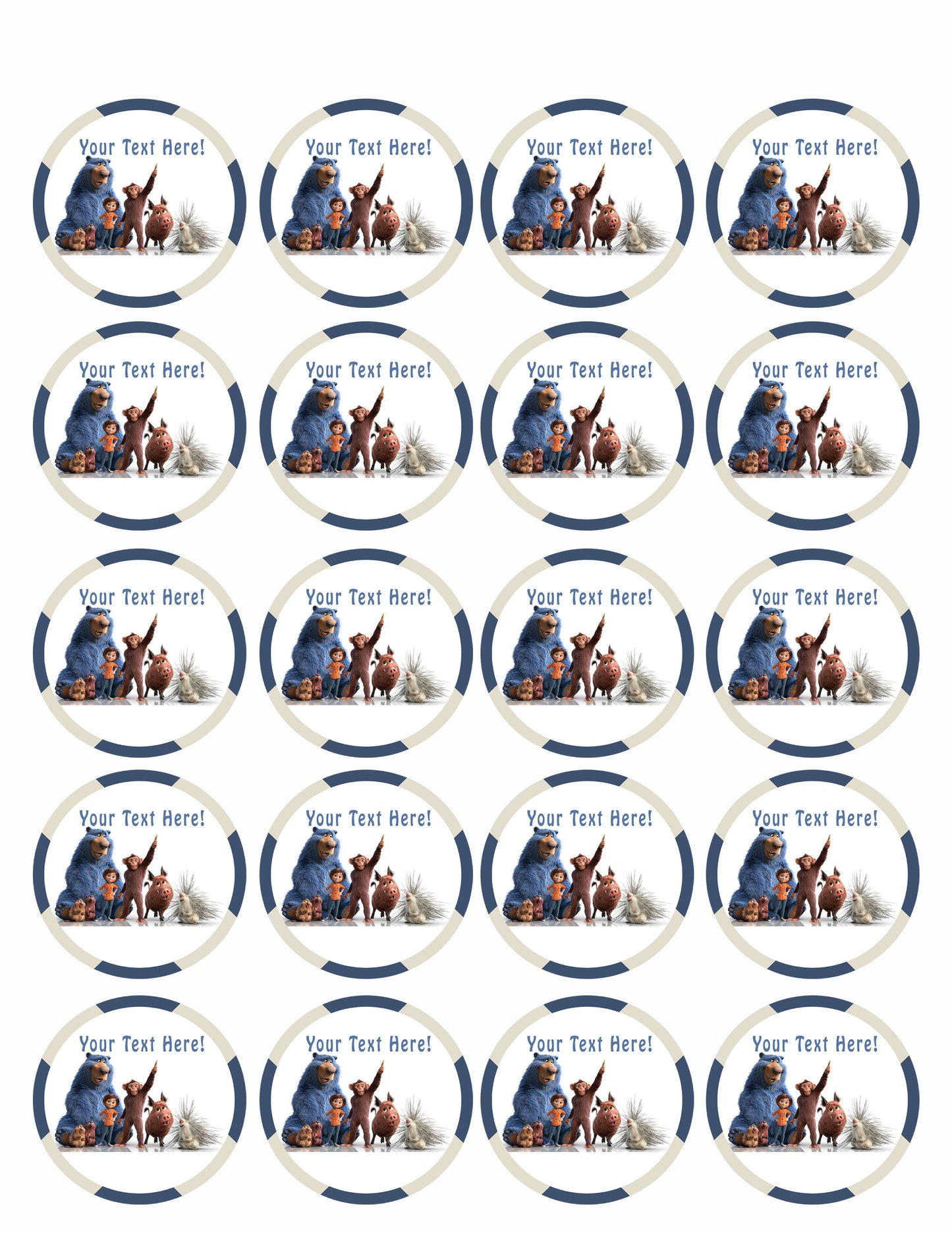 Wonder Park - Edible Cake Topper, Cupcake Toppers, Strips