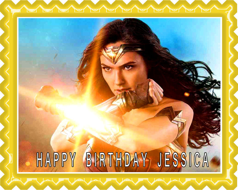 Wonder Woman (Nr2) - Edible Cake Topper OR Cupcake Topper, Decor