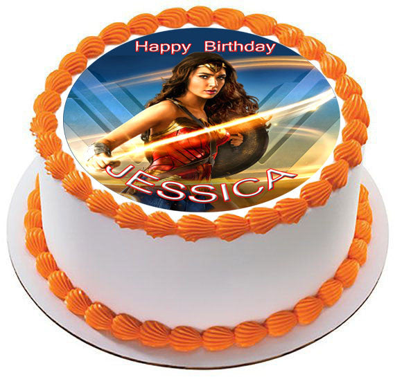 Wonder Woman (2 B) - Edible Cake Topper OR Cupcake Topper, Decor