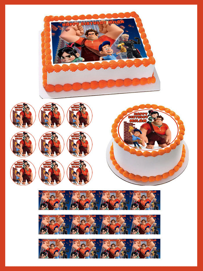Wreck It Ralph - Edible Cake Topper OR Cupcake Topper, Decor