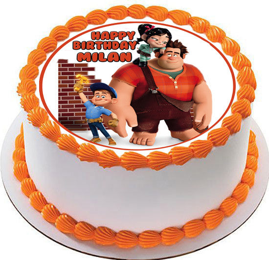 Wreck It Ralph Edible Birthday Cake Topper OR Cupcake Topper, Decor - Edible Prints On Cake (Edible Cake &Cupcake Topper)