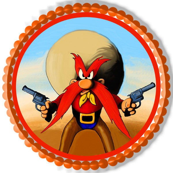 YOSEMITE SAM - Edible Cake Topper OR Cupcake Topper, Decor