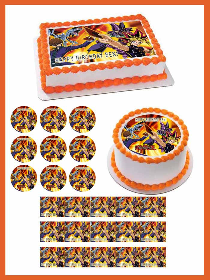 YU GI OH - Edible Cake Topper OR Cupcake Topper, Decor